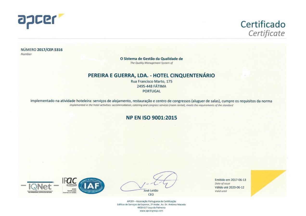 Hotel Cinquentenario & Conference Center Fatima Luaran gambar